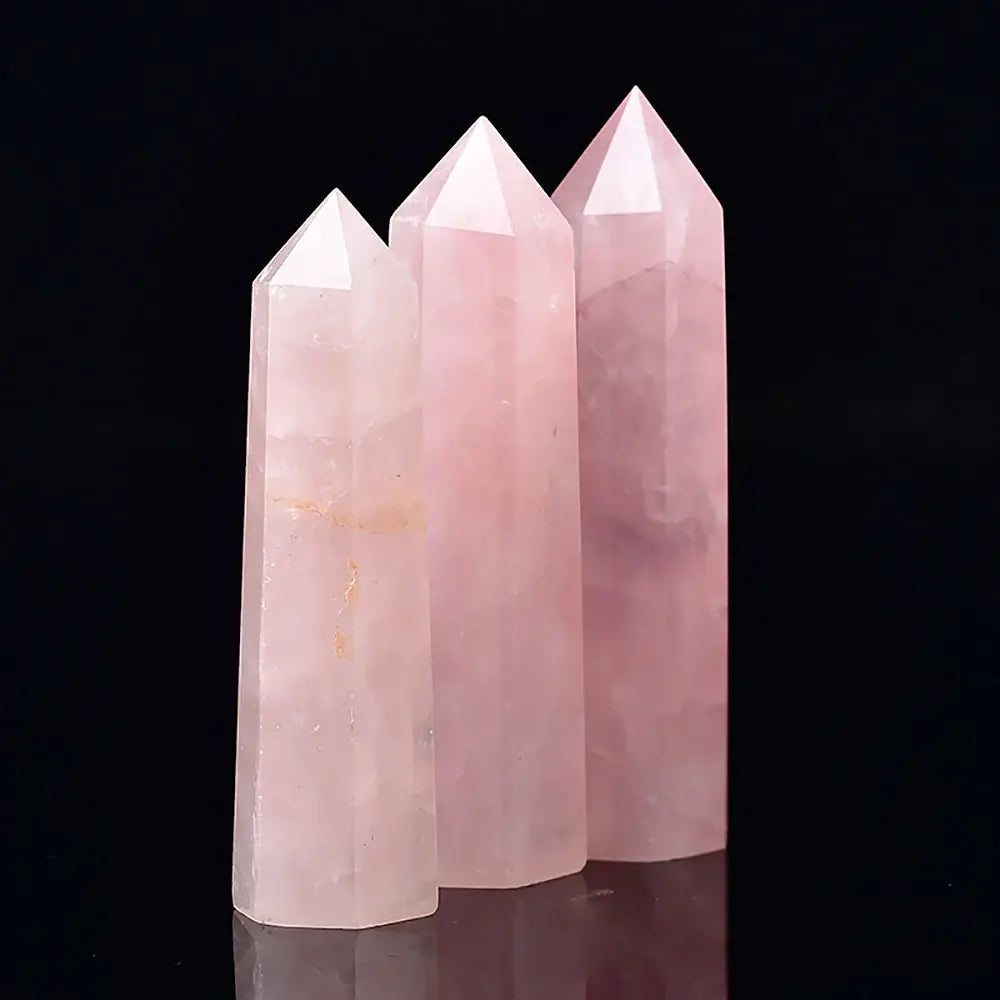 Elegant Rose Quartz Obelisk Crystal
