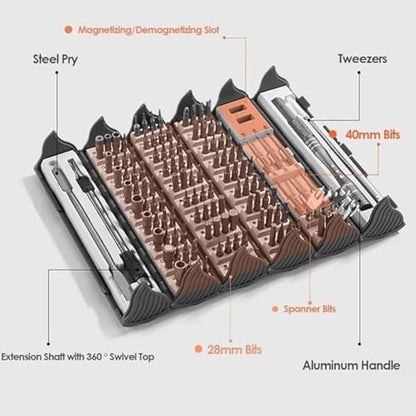 PrecisionPro 128-in-1 Screwdriver Kit
